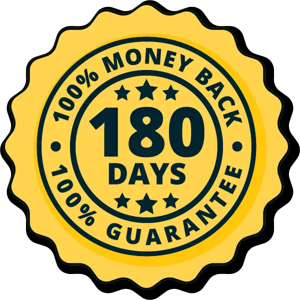 Nail Refresh 180 day money back guarantee badge