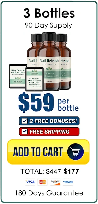 Nail Refresh 3 bottle package — 90-day supply with 2 free bonus guides